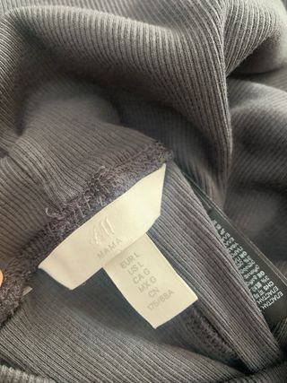 Pantalones premamá azules y grises