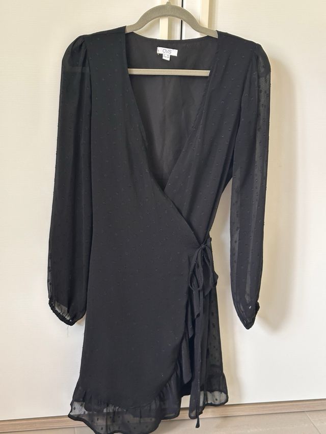 Abito OVS nero manica velata pois