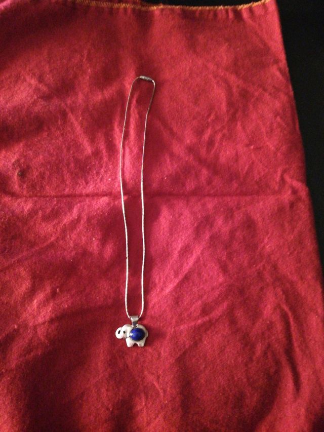 Collar Plata 925 Elefante Suerte