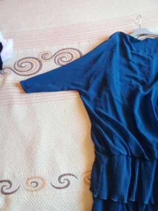 Vestido fiesta señora azul