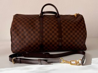 Louis Vuitton Keepall Bandoulière 55 Damier Ebene.