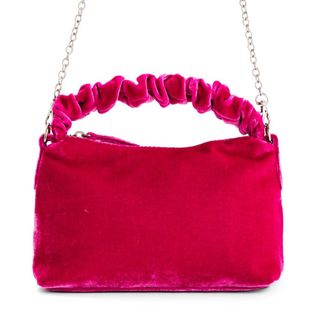 Bolso rosa terciopelo