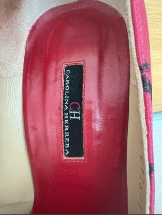 Zapatos de Salón Carolina Herrera Seda Futsia y ne