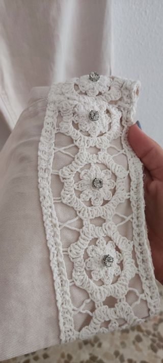 Pantalón tobillero crochet talla 44