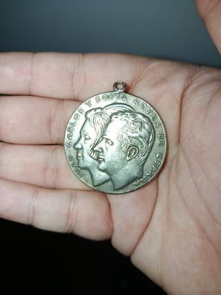 Moneda de Plata Reyes Juan Carlos y Sofía