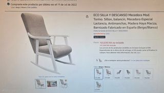 Sillón mecedora lactancia Beige