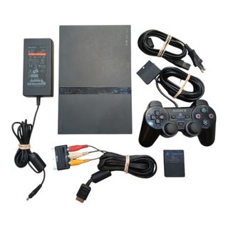 CONSOLA PS2 SLIM NEGRA + MANDO + CABLES + ACC