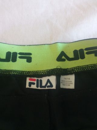 Pantalón deportivo Fila niño negro talla 14-16
