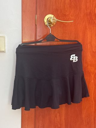 Falda de pádel negra con logo