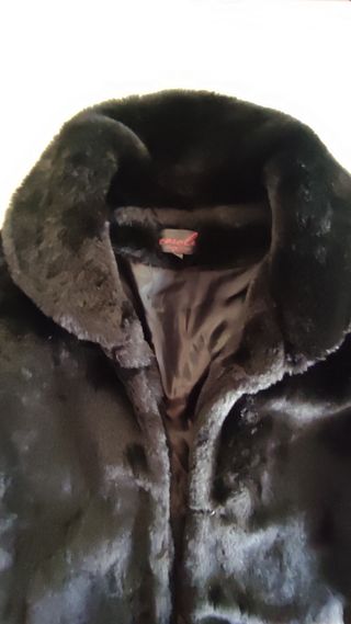 Abrigo negro de pelo mujer talla 46 y 38