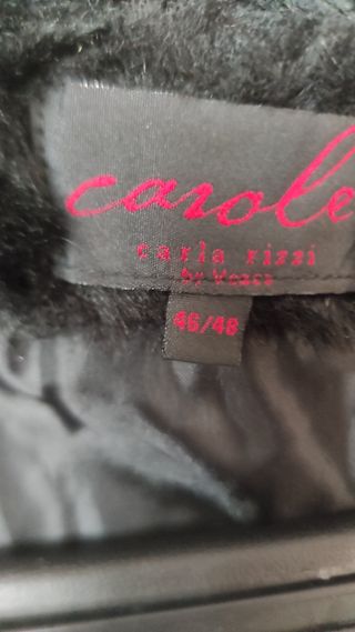 Abrigo negro de pelo mujer talla 46 y 38