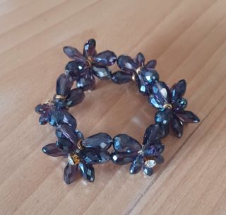 Bracciale con cristalli viola e oro