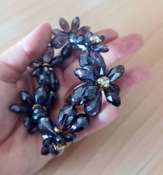 Bracciale con cristalli viola e oro