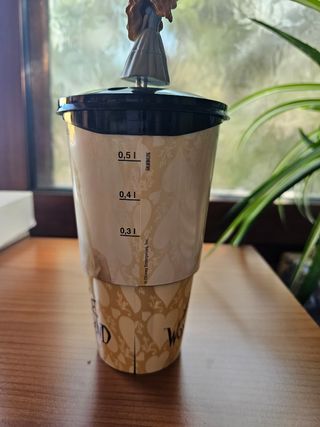 Bicchiere Alice in Wonderland con topper