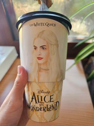 Bicchiere Alice in Wonderland con topper