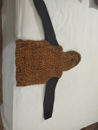 Giacca bambina leopardata con cappuccio