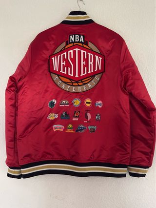 Chaqueta Bomber NBA Mitchell & Ness Roja