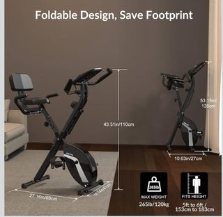 Bicicleta estática plegable