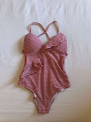 Bañador Calzedonia Rayas Rojas y Blancas