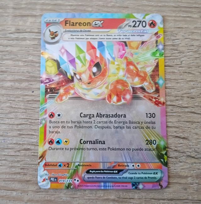 Carta Pokémon Flareon EX Teracristal 270 HP