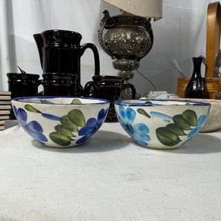2 ciotole in ceramica vintage Spain Blue Flowers