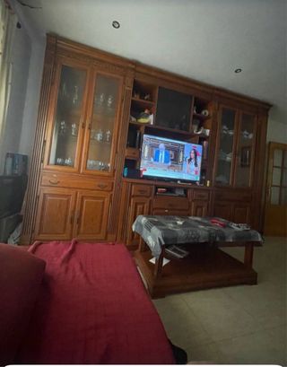 Mueble comedor madera y cristal