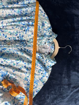 Vestido camisero Zara estampado azul