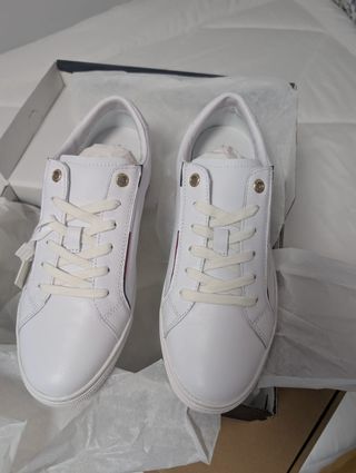 Zapatillas Tommy Hilfiger Mujer Talla 38 Blancas