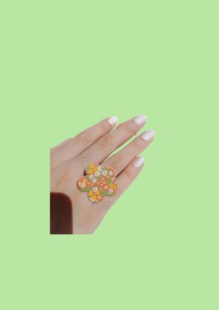 Anillo flor, anillo hippie, anillo colorido, joya