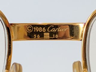 Gafas Cartier 1986 Doradas