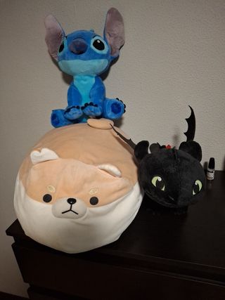 Lote Peluches Stitch , Desdentao y perro blandito