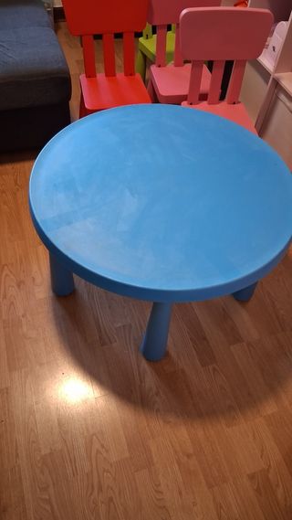Mesa y 4 Sillas Infantiles Plástico