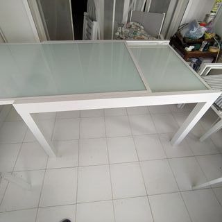 Mesa Jardín/Terraza Extensible Aluminio y Cristal