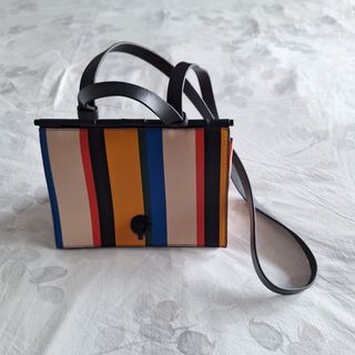Bolso de mano rayas