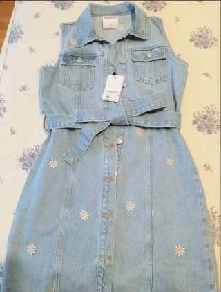 Vestido vaquero Desigual S con flores