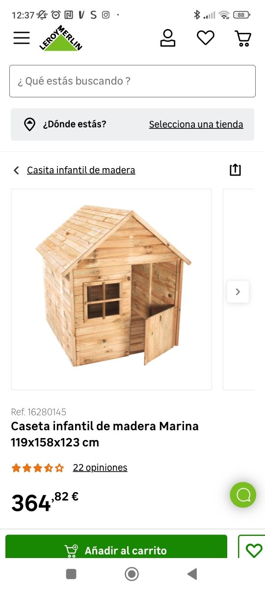Casita de madera infantil jarin
