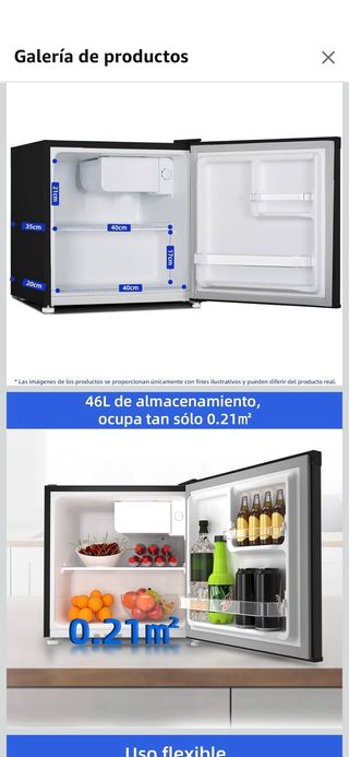 Frigorífico CHIQ Minibar 46L Negro