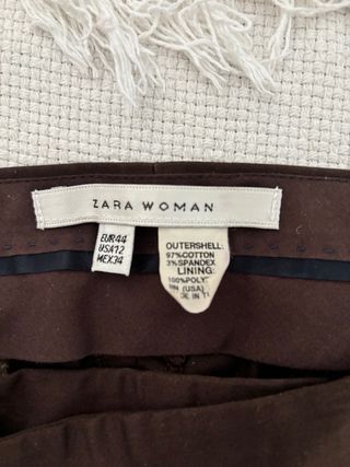 Pantalón Marrón Zara Talla 44