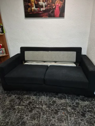 Sofá cama gris oscuro