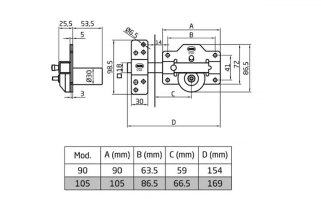 Amig Cerrojo Sobreponer Alta Seguridad