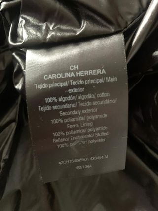 Chaleco Carolina Herrera Talla M Negro