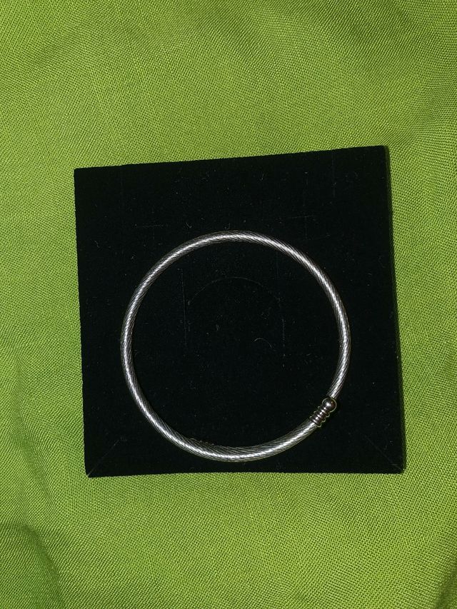 Bracciale rigido effetto corda chunky