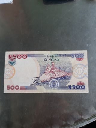 Billete de 500 Naira de Nigeria