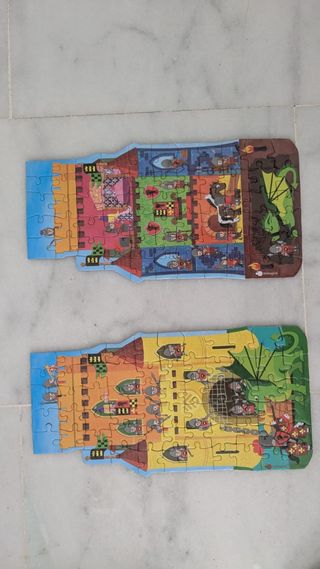 Puzzle infantil castillo y dragón