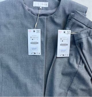 Traje Zara Gris Talla S