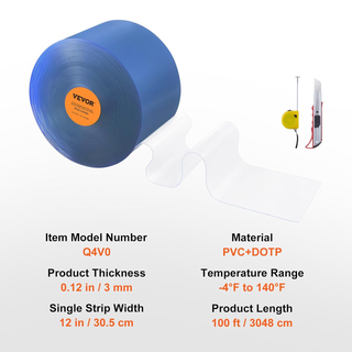 Tenda a Strisce in Plastica 3048x30,5 cm, Tenda a