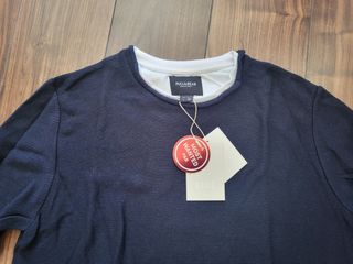 Jersey fino Pull&Bear azul oscuro y blanco Talla L