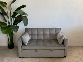 Sofá cama gris barato - paga en casa!