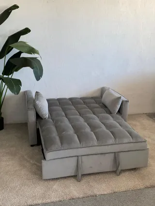 Sofá cama gris barato - paga en casa!