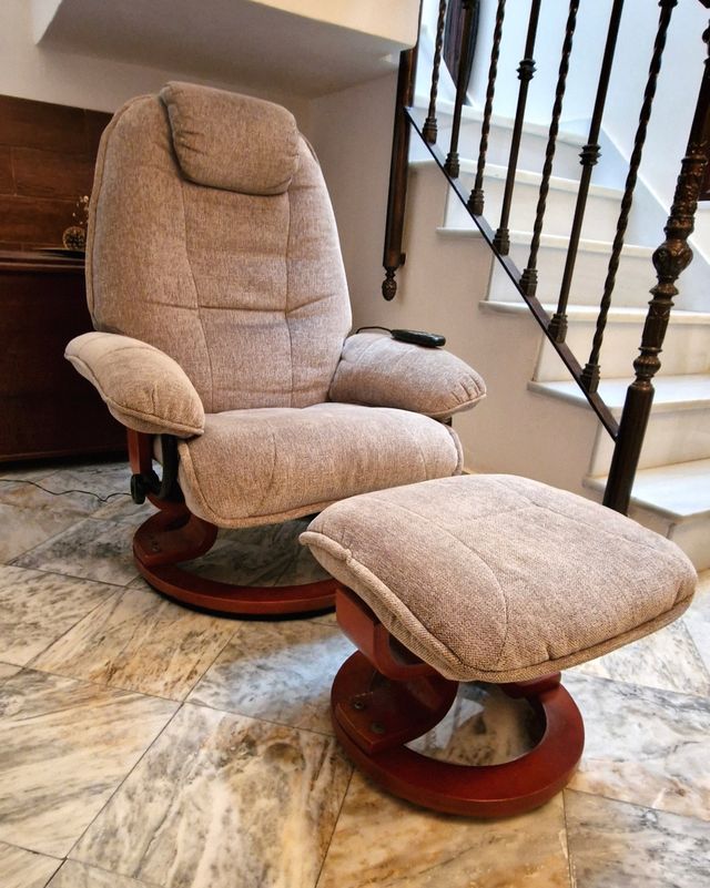 Sillón masajeador con reposapiés